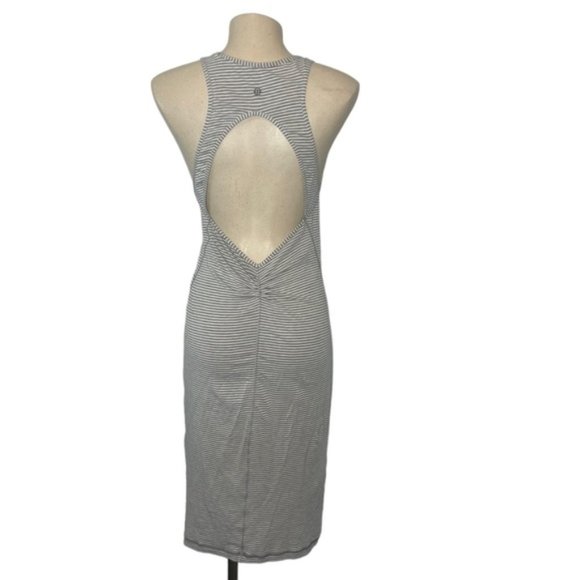 Lululemon Go For It Hyper Striped Open Back Scoopneck Popover Midi Dress No Size - Picture 6 of 6